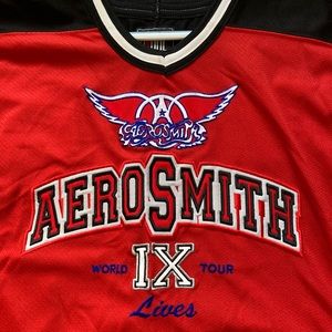 Vintage Aerosmith 9 Lives tour jersey size Large.  Excellent like new condition.
